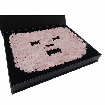 7.4*9.25inch Rose Quartz Jade Mask Eye Massager Natural Stone Face Massager Sleep Mask Για ομορφιά Μασάζ λειτουργία