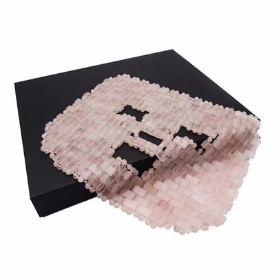 7.4*9.25inch Rose Quartz Jade Mask Eye Massager Natural Stone Face Massager Sleep Mask Για ομορφιά Μασάζ λειτουργία