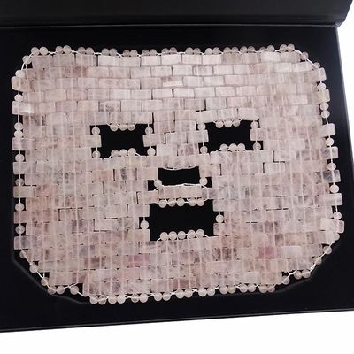 7.4*9.25inch Rose Quartz Jade Mask Eye Massager Natural Stone Face Massager Sleep Mask Για ομορφιά Μασάζ λειτουργία