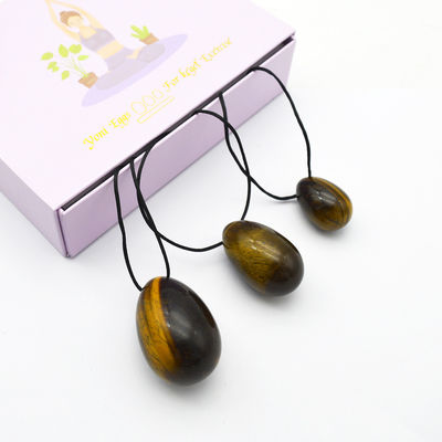 4pcs Tiger Eye Drilled Yoni αυγά και ραβδιά σετ με κουτί τέλειο για διακοπές και πέτρα κολεξιόν γλυπτικής αγάλματος