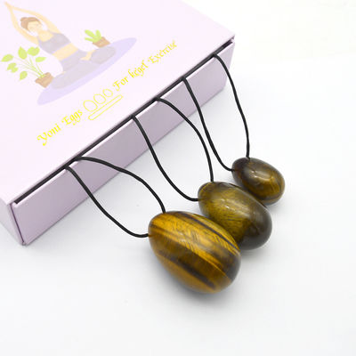 4pcs Tiger Eye Drilled Yoni αυγά και ραβδιά σετ με κουτί τέλειο για διακοπές και πέτρα κολεξιόν γλυπτικής αγάλματος