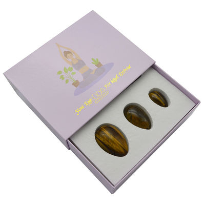 4pcs Tiger Eye Drilled Yoni αυγά και ραβδιά σετ με κουτί τέλειο για διακοπές και πέτρα κολεξιόν γλυπτικής αγάλματος