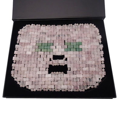 Περιοχή μασάζ ματιών 7,4 * 9,25 ίντσες Rose Quartz Jade Mask Φυσική πέτρα μασάζ προσώπου για το ύπνο μάσκα
