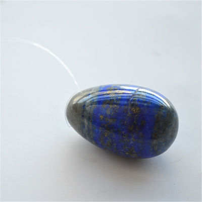 Σετ από 3 Lapis Lazuli πέτρινα αυγά φυσικά αυγά Κέγκελ άσκηση πετράδι jade Yoni αυγά τρυπημένα ή μη τρυπημένα 3 μεγέθη κατασκευασμένα