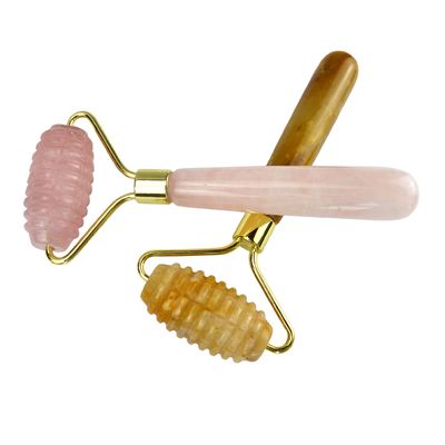 Μασάζ προσώπου Κίτρινο Jade Custom Gemstone Jade Roller για μασάζ προσώπου και λαιμού