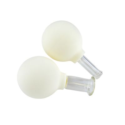 2pcs Face Guasha Απομάκρυνση ρυτίδων Φροντίδα δέρματος Σπα Σάλον ομορφιάς Θεραπεία Κύπελλα 2024 Σιλικόνη γυαλί Vacuum Suction Cupping Set