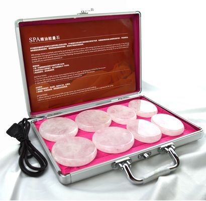 Μασάζ Σώματος Καθαρή Πέτρα Κουαρτζ Gua Sha 8pcs Guasha Set με Θερματικό Θερματικό Μασάζ Ενεργειακές Πέτρες