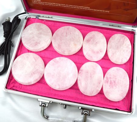 Μασάζ Σώματος Καθαρή Πέτρα Κουαρτζ Gua Sha 8pcs Guasha Set με Θερματικό Θερματικό Μασάζ Ενεργειακές Πέτρες