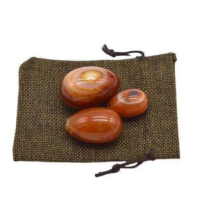Περιφερειακό χαρακτηριστικό Yoni Egg Carnelian και Red Jade Egg για κολπική άσκηση 45 * 30mm