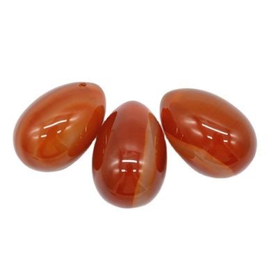 Περιφερειακό χαρακτηριστικό Yoni Egg Carnelian και Red Jade Egg για κολπική άσκηση 45 * 30mm