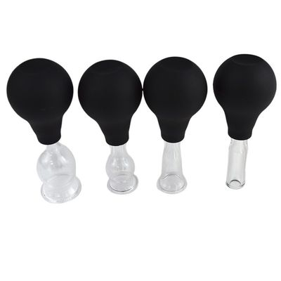 Εργαλεία μασάζ Σιλικόνιο γυαλί Suction Cupping Set για το πρόσωπο Guasha Απομάκρυνση ρυτίδων Προστασία του δέρματος Spa Beauty Salon Therapy Cups