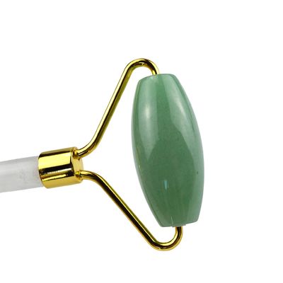 Προσαρμοσμένο λογότυπο Πράσινο Aventurine προσώπου Jade Roller Gua Sha Εργαλεία Κρυστάλλινο χειριστήριο Μασάζ για το πρόσωπο μάτι λαιμό μασάζ το 2024
