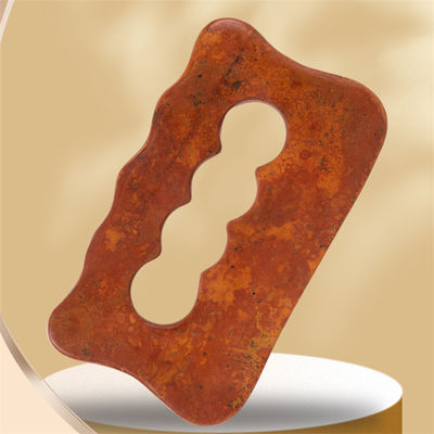 Φυσική Κόκκινη Bian Stone Scraping Board Πλήρο σώμα μασάζ Gua Sha εργαλείο για χειροκίνητη χαλάρωση μυών του σώματος και ανακούφιση από το άγχος