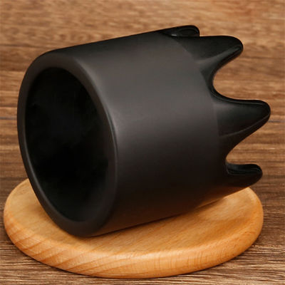 6*6*6.1cm Φυσική Μαύρη Bian Stone Gua Sha Scraping Massager Jade Stone Guasha Σκαλπιδική Χτένα Κεφαλής Μασάζ Meridian Dredging Comb