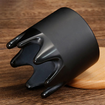 6*6*6.1cm Φυσική Μαύρη Bian Stone Gua Sha Scraping Massager Jade Stone Guasha Σκαλπιδική Χτένα Κεφαλής Μασάζ Meridian Dredging Comb