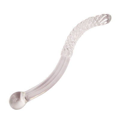 Τεχνική χαραγμένη 250mm Κρυστάλλινο γυαλί Dildo μασάζ ραβδί για γυναίκες Yoni ραβδί Stick Feng Shui στυλ Προσαρμοσμένο λογότυπο