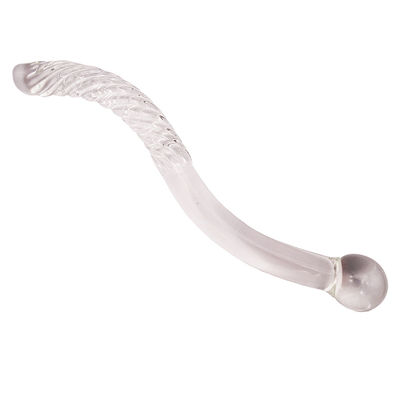Τεχνική χαραγμένη 250mm Κρυστάλλινο γυαλί Dildo μασάζ ραβδί για γυναίκες Yoni ραβδί Stick Feng Shui στυλ Προσαρμοσμένο λογότυπο