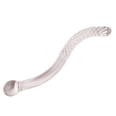 Τεχνική χαραγμένη 250mm Κρυστάλλινο γυαλί Dildo μασάζ ραβδί για γυναίκες Yoni ραβδί Stick Feng Shui στυλ Προσαρμοσμένο λογότυπο