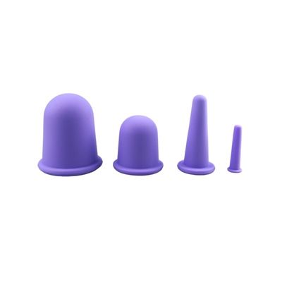 Εξοπλισμός Μασάζ Σώματος Σιλικόνη Suction Cupping Τέσσερα Σετ Σειράς για το Πρόσωπο Guasha Απομάκρυνση ρυτίδων Προστασία του δέρματος Spa Beauty Therapy Cups