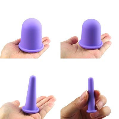 Εξοπλισμός Μασάζ Σώματος Σιλικόνη Suction Cupping Τέσσερα Σετ Σειράς για το Πρόσωπο Guasha Απομάκρυνση ρυτίδων Προστασία του δέρματος Spa Beauty Therapy Cups
