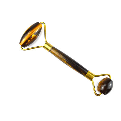 Εργαλείο μυϊκού μασάζ 2024 Tiger Eye Stone Facial Jade Roller Guasha για πρόσωπο Μάτι λαιμό Gua Sha Massage Δέρμα Εργαλεία ομορφιάς
