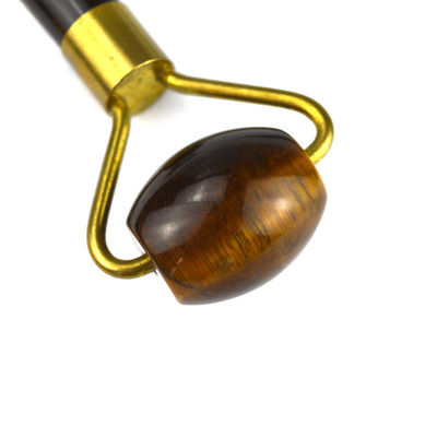 Εργαλείο μυϊκού μασάζ 2024 Tiger Eye Stone Facial Jade Roller Guasha για πρόσωπο Μάτι λαιμό Gua Sha Massage Δέρμα Εργαλεία ομορφιάς