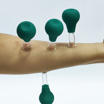 Γυαλί PVC γυαλί Mini Cupping Set 4 κομμάτια μασάζ κενό αναρρόφηση για το σώμα μασάζ πρόσωπο