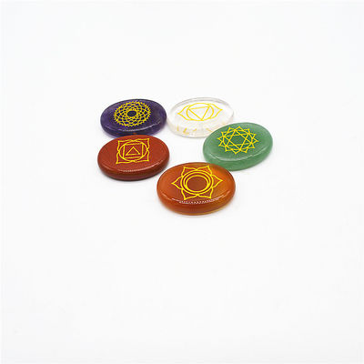 7 Chakra Stone σετ Reiki Κρυστάλλοι Chakra πέτρες για θεραπεία Υποστήριξη Custom Size OEM
