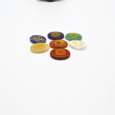 7 Chakra Stone σετ Reiki Κρυστάλλοι Chakra πέτρες για θεραπεία Υποστήριξη Custom Size OEM