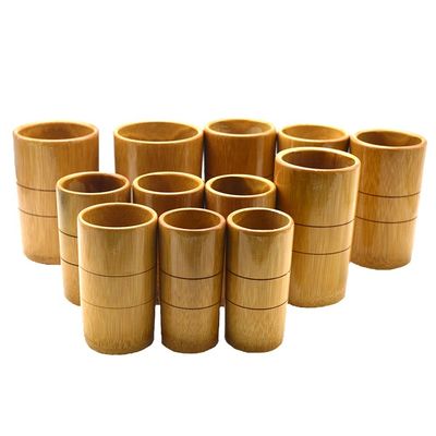 12 τεμάχια φυσικό μπαμπού Cupping θεραπευτικό σύνολο Κινέζικες παραδοσιακές μπαμπού αντίχειρας Cups για τη βελτίωση της κυκλοφορίας