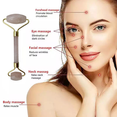 Perfecore Jade Roller Beauty Rose Quartz Guasha Roller Face Neck Gua sha Μέσο μασάζ πέτρα για χειροποίητη χειροτεχνία και φροντίδα του δέρματος