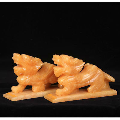 Αποδέχονται OEM ODM Yellow Jade Pixiu για διακόσμηση