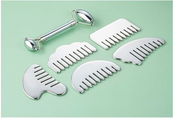 Ατσάλι από ανοξείδωτο χάλυβα Gua Sha Hair Comb Heart Shape Scalp Massage Tool για εξοπλισμό μασάζ κεφαλιού