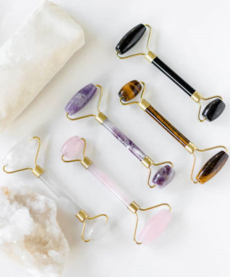 Gua Sha Roller Amethyst Rollers Jade Guasha Roller για ομορφιά Μασάζ προσώπου