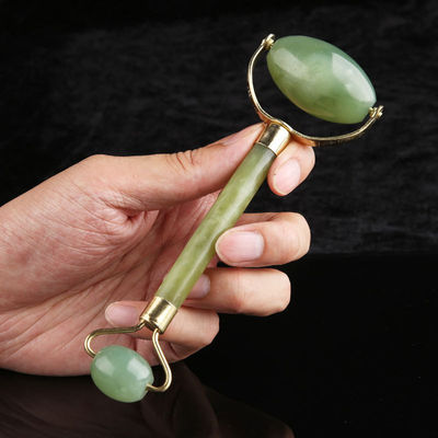 Μασάζ Jade Gua Sha Ice Roller για το πρόσωπο Φυσική πέτρα Xiuyan Jade Guasha Roller