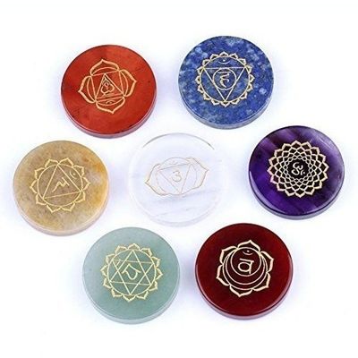 Χρωματιστές πέτρες ενέργειας για Feng Shui Διακόσμηση σπιτιού Επτά Chakras Κρυστάλλινες πέτρες Αγάτης σε φυσικό στυλ