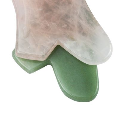 2024 Rose Quartz Gua Sha Εργαλείο μασάζ προσώπου Φυσικό Κρυστάλλινο Δέρμα Μασάζ ομορφιάς για το Face Lifting