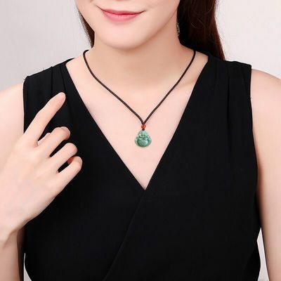 Τέχνη συλλεκτικό υψηλής κατηγορίας jade Buddha χαραγμένο jadeite Buddha παραστατικό για το θέμα κολιέ