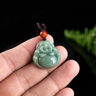 Τέχνη συλλεκτικό υψηλής κατηγορίας jade Buddha χαραγμένο jadeite Buddha παραστατικό για το θέμα κολιέ