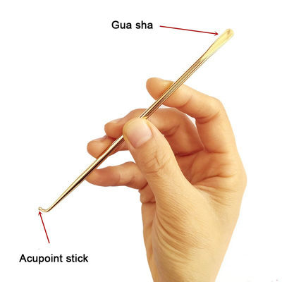 Φροντίδα του σώματος δέρματος Ακουπόιντ Stick Copper Gua Sha Μέσο μασάζ με εικόνα και πιστοποιητικό ISO9001
