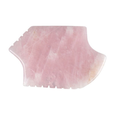 2024 Rose Quartz Gua Sha Μέσο μασάζ με δόντια Φυσικό Κρυστάλλινο δέρμα Μασάζ ομορφιάς Face Lifting Anti Aging Ροζ λογότυπο
