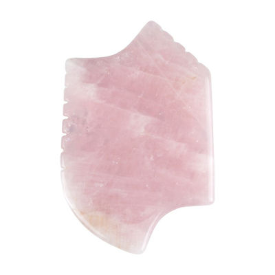 2024 Rose Quartz Gua Sha Μέσο μασάζ με δόντια Φυσικό Κρυστάλλινο δέρμα Μασάζ ομορφιάς Face Lifting Anti Aging Ροζ λογότυπο