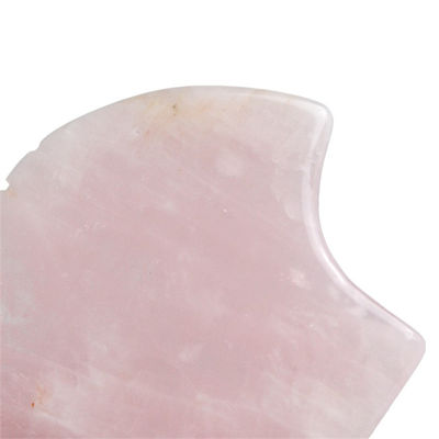 2024 Rose Quartz Gua Sha Μέσο μασάζ με δόντια Φυσικό Κρυστάλλινο δέρμα Μασάζ ομορφιάς Face Lifting Anti Aging Ροζ λογότυπο