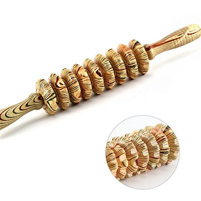 OEM ODM 38*5.5cm ξύλινος μασάζ κοιλιάς ρόλος μασάζ σώματος ρόλος jade