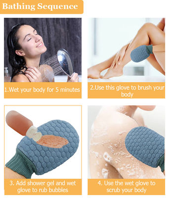 Βαθιά καθαρισμός Custom Logo Exfoliating γάντια για νεκρό δέρμα γάντια και το σώμα τρίψιμο