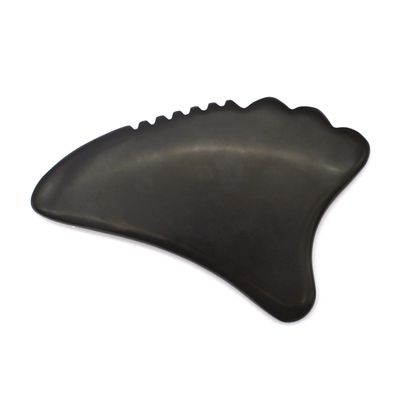 Gua Sha εργαλείο μασάζ προσώπου Bian Stone οικολογικά φιλικό πρόσωπο 105 * 77mm 114 * 74mm 2 PCS AKBS-030 για το προσώπου λεμφική αποστράγγιση