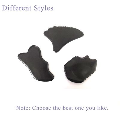 Gua Sha εργαλείο μασάζ προσώπου Bian Stone οικολογικά φιλικό πρόσωπο 105 * 77mm 114 * 74mm 2 PCS AKBS-030 για το προσώπου λεμφική αποστράγγιση