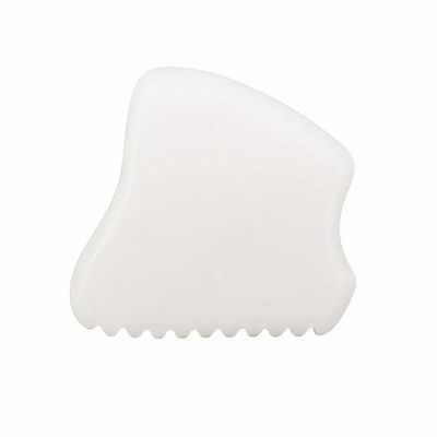 Προσαρμοσμένο λογότυπο 2024 White Jade Gua Sha Εργαλεία για μασάζ προσώπου και λαιμού Ζεστός μασάζ Μασάζ λειτουργία αριθμός abk-2051