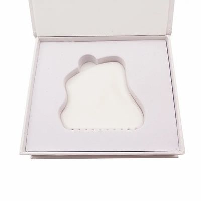 Προσαρμοσμένο λογότυπο 2024 White Jade Gua Sha Εργαλεία για μασάζ προσώπου και λαιμού Ζεστός μασάζ Μασάζ λειτουργία αριθμός abk-2051