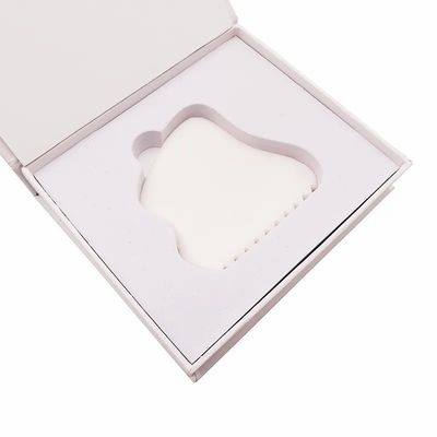 Προσαρμοσμένο λογότυπο 2024 White Jade Gua Sha Εργαλεία για μασάζ προσώπου και λαιμού Ζεστός μασάζ Μασάζ λειτουργία αριθμός abk-2051
